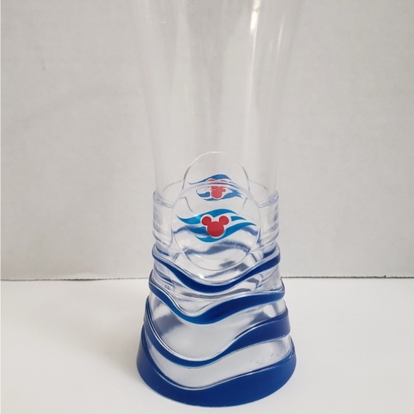 Disney Other - Disney Cruise Line‎ Tall Plastic Souvenir Cup With Logo Red Blue And Clear